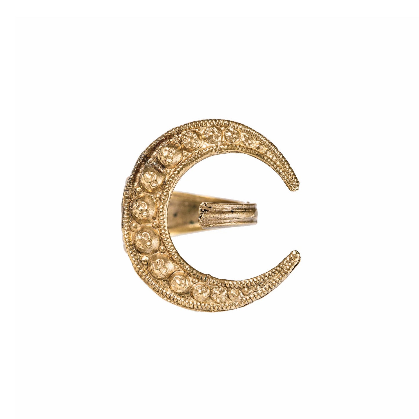 Crescent Moon Cocktail Ring