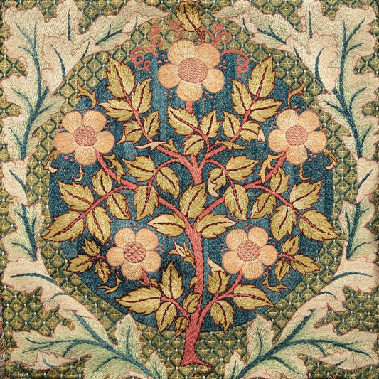 William Morris Flowering Rose Tray with Brass Handles