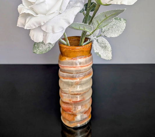 Hand Carved Onyx Stone Vase
