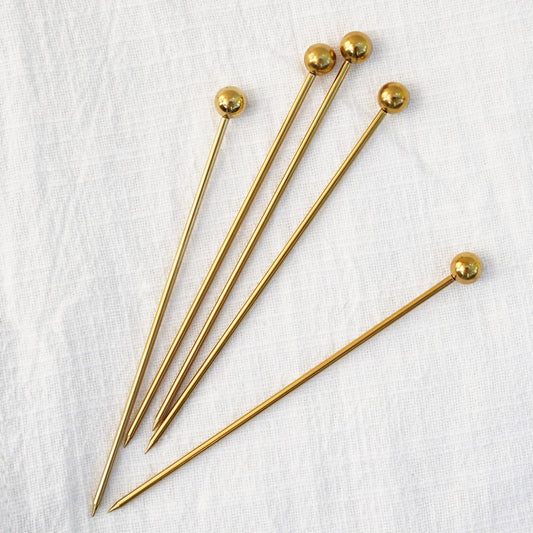 Cocktail Picks | Gold - Set of 12