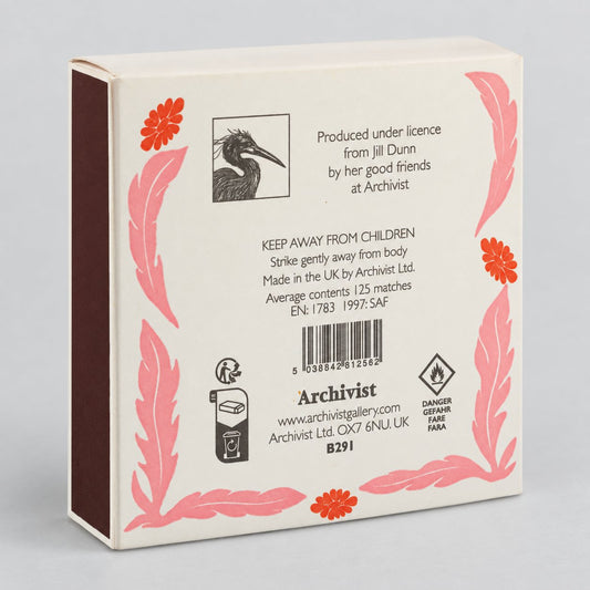 Decorative Square Safety Matches – Botanical Heart