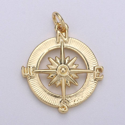 Compass Charm - Gold Filled
