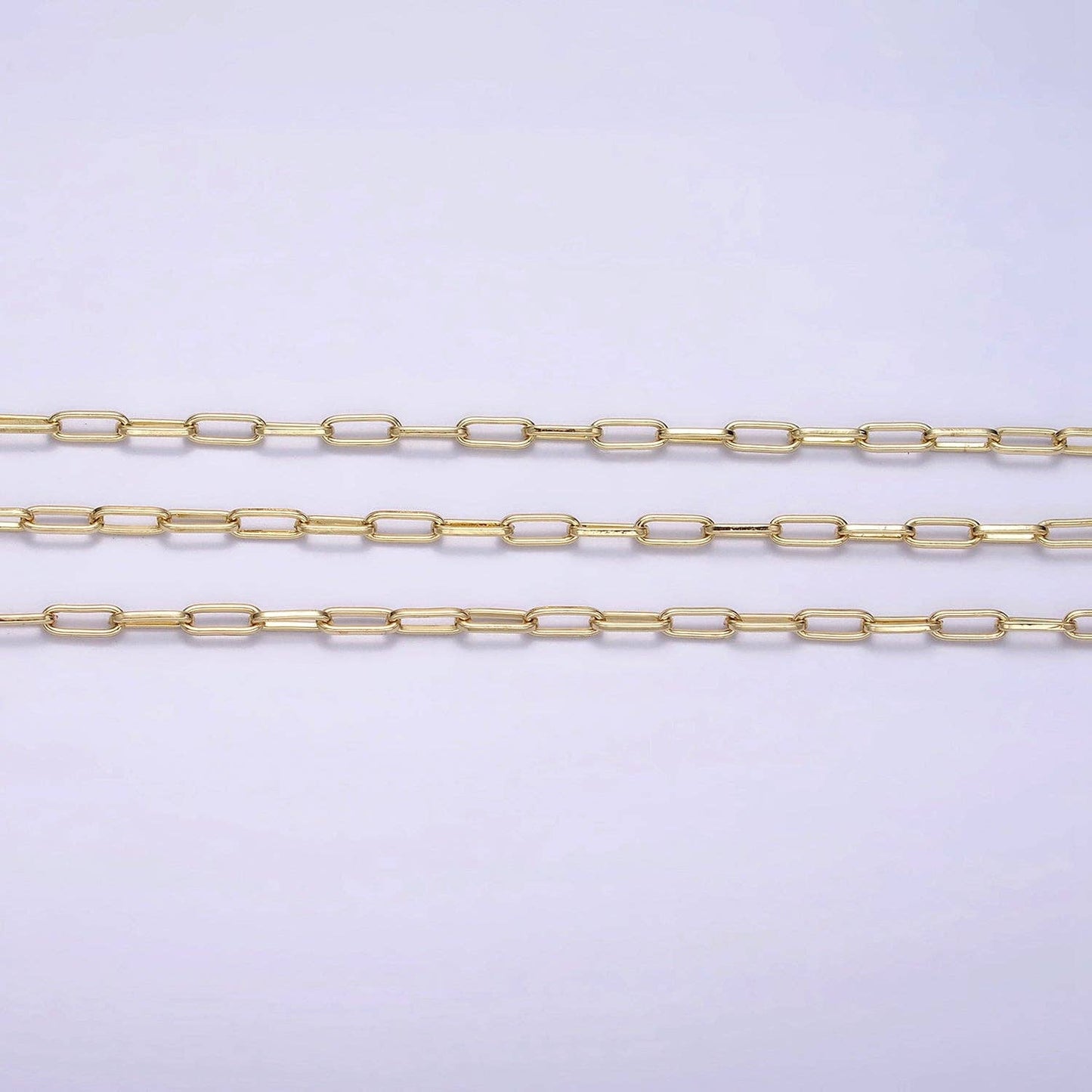 Gold Filled 2.3mm Paperclip Chain Necklace - 16"