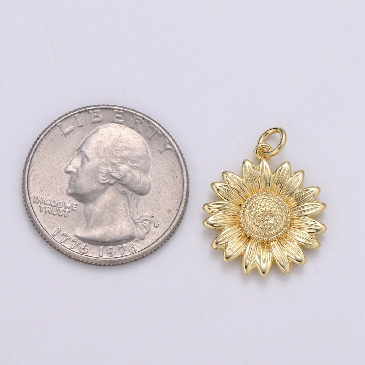 Sunflower Charm - Gold Filled