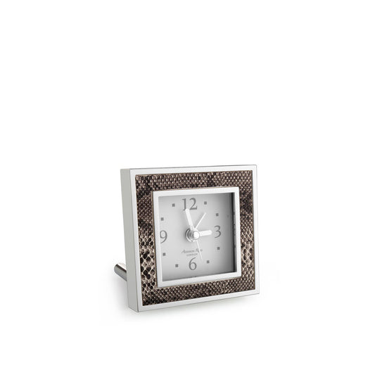 Faux Snake Alarm Clock - Silver