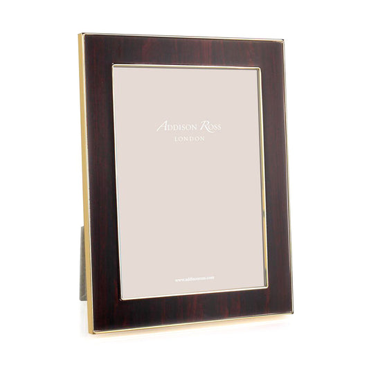 5x7 Toscana Midnight Woodgrain + Gold Picture Frame