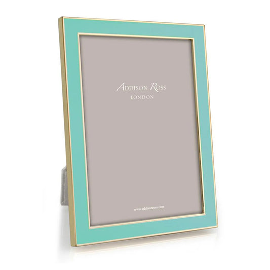 5x7 Enamel + Gold Picture Frame - Aqua