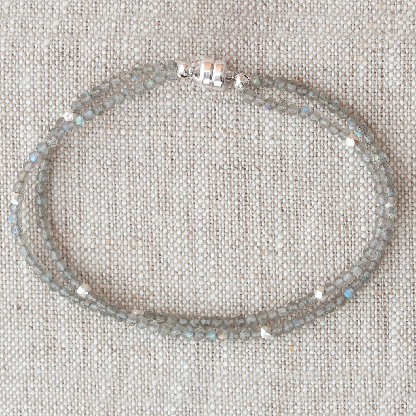 Labradorite 2-Strand Bracelet — Sterling Silver