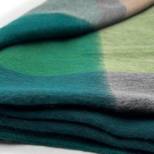 Alpaca Blend Geometric Throw Blanket - Alpine