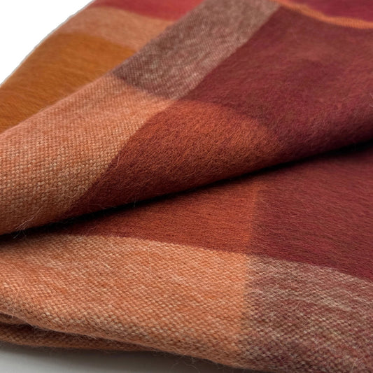 Alpaca Blend Geometric Throw Blanket - Amber
