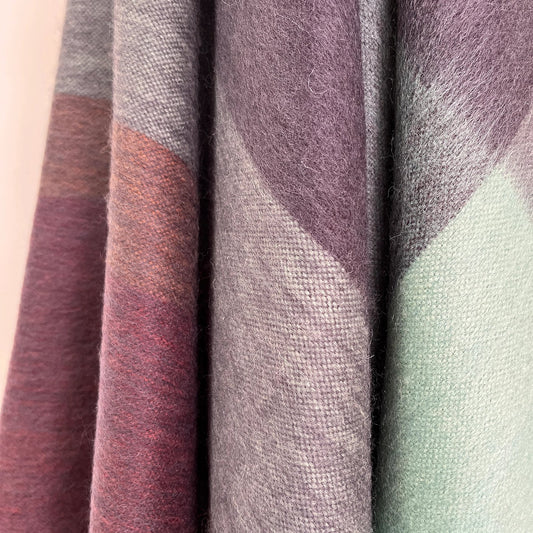 Alpaca Blend Geometric Throw Blanket - Twilight