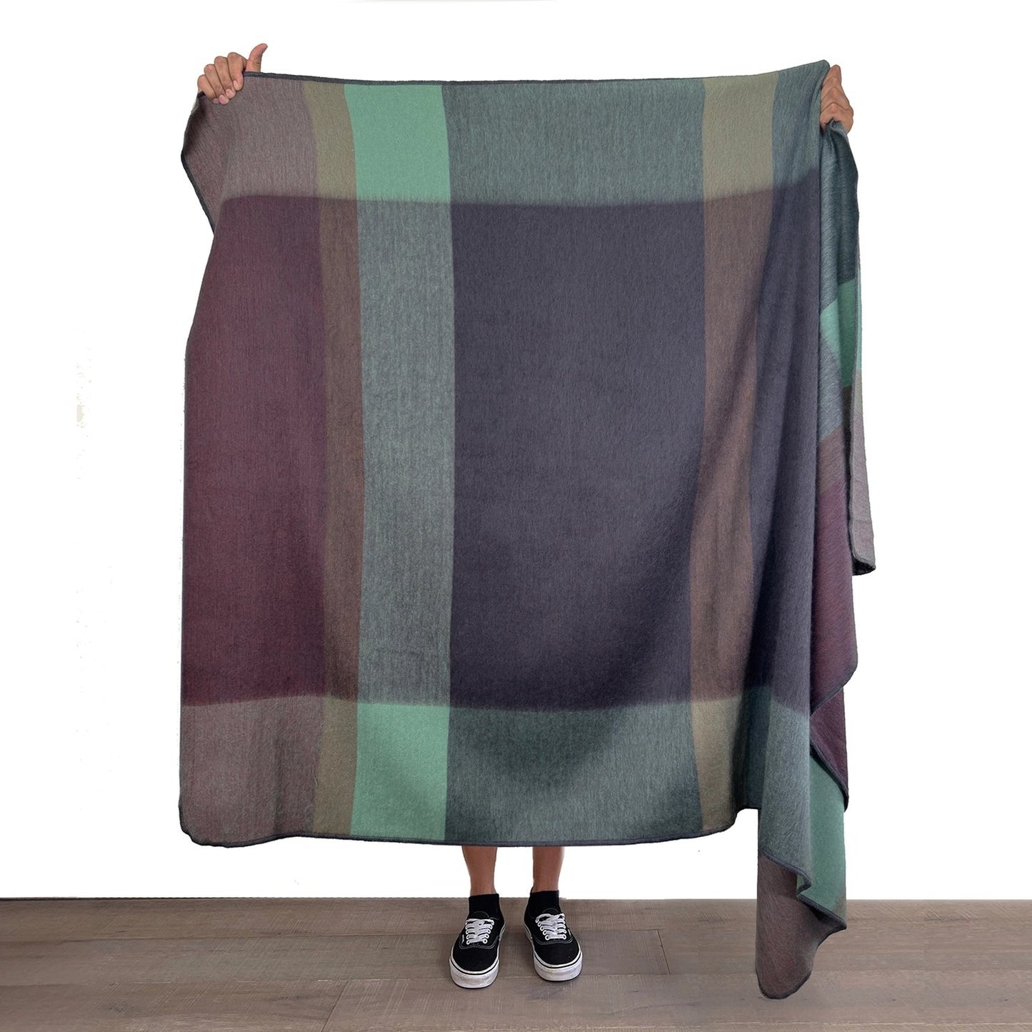 Alpaca Blend Geometric Throw Blanket - Twilight
