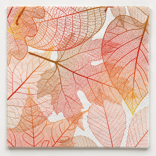 Paper Cocktail Napkins – Transparent Leaves