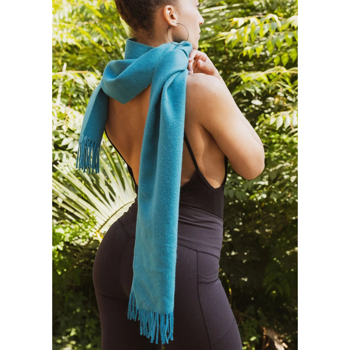 Baby Alpaca Solid Scarf - Jade