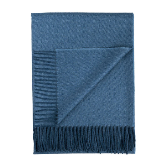Baby Alpaca Throw Blanket - Blue Jean