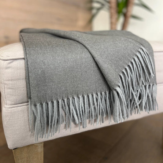 Baby Alpaca Throw Blanket - Iron Ore