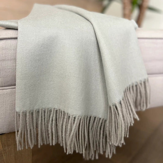 Baby Alpaca Throw Blanket - London Fog