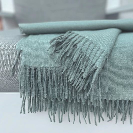 Baby Alpaca Throw Blanket - Misty Mountain