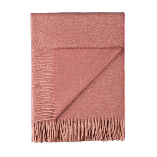 Baby Alpaca Throw Blanket - Persimmon