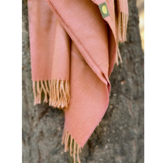 Baby Alpaca Throw Blanket - Persimmon