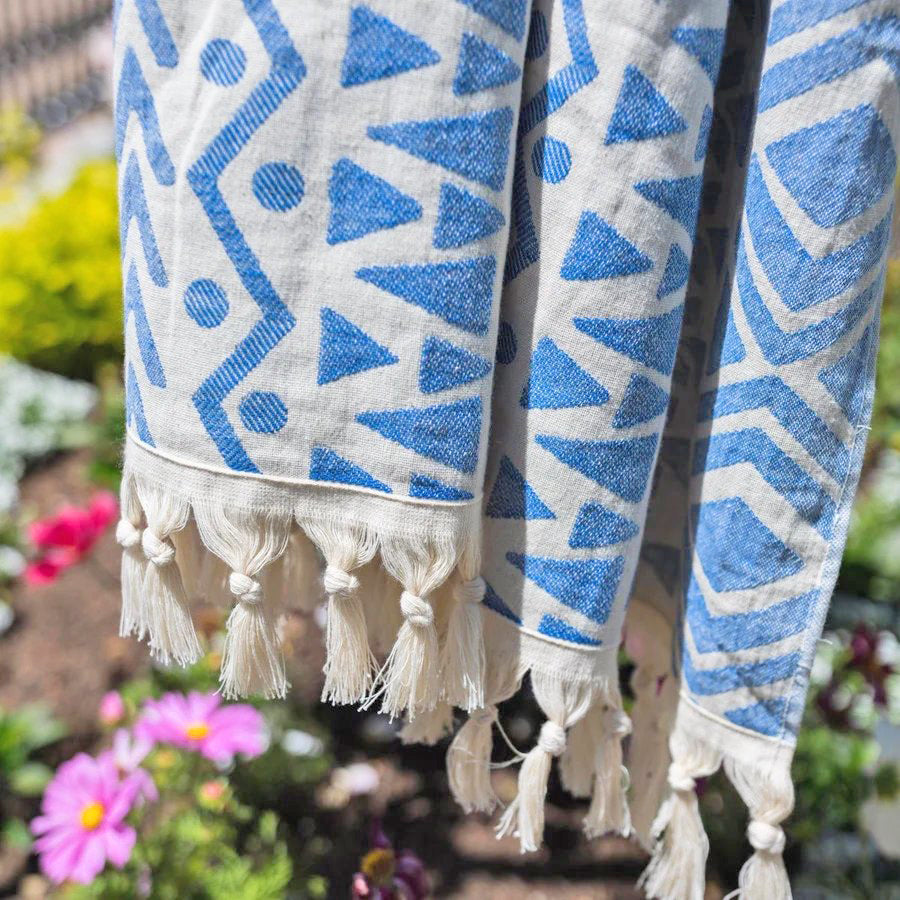 Turkish Peshtemal Beach Towel - Bodrum | Sea Blue