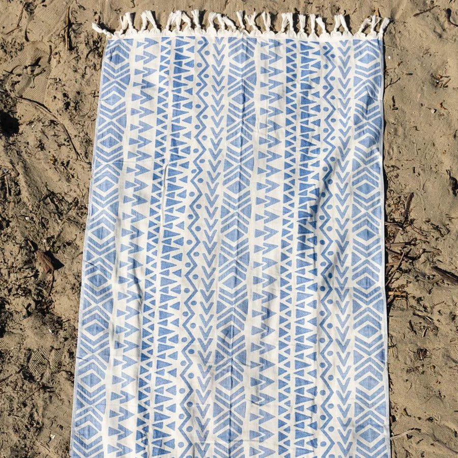 Turkish Peshtemal Beach Towel - Bodrum | Sea Blue
