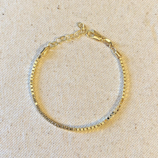 Box Chain Bracelet - Gold Fill