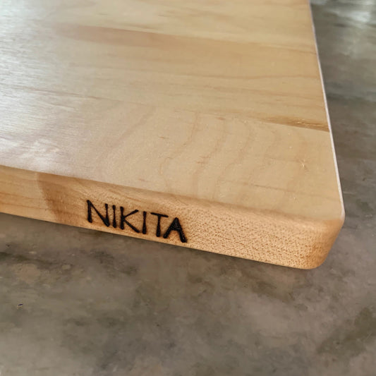 Small Olivewood Charcuterie Board with Resin Accent - Ocean Blue