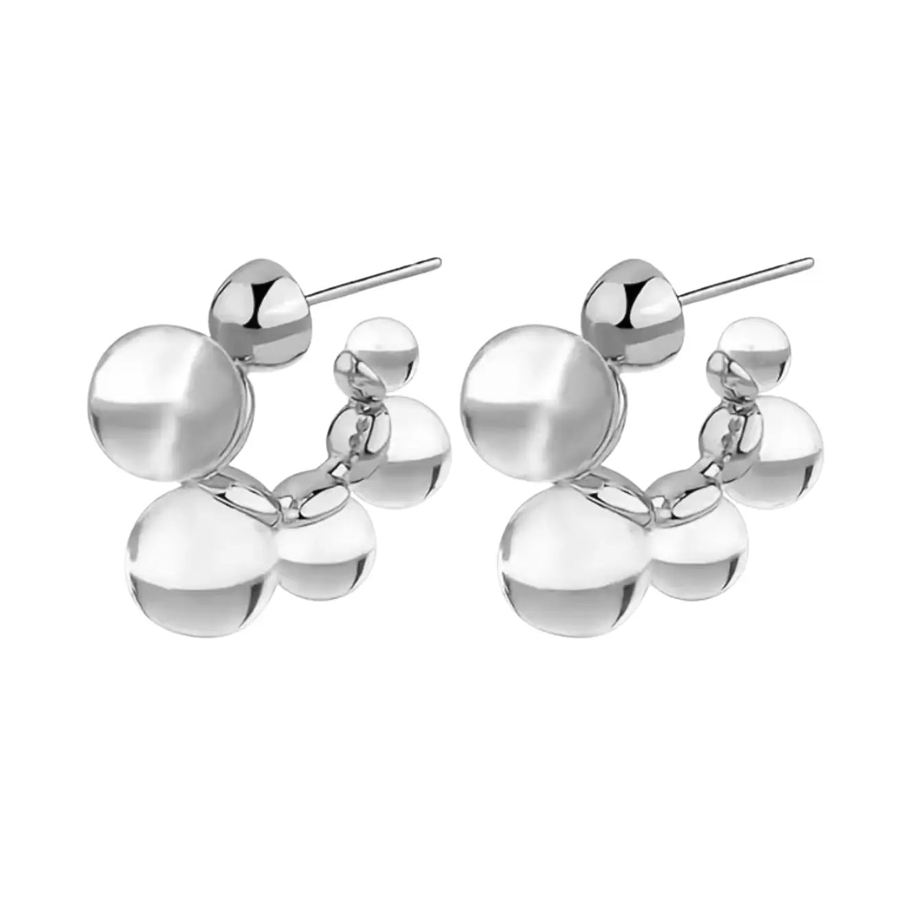 Clear Acrylic Bubble Hoop Earrings