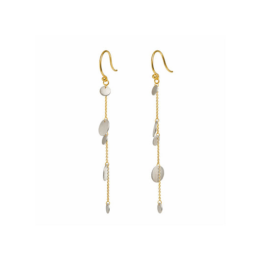14k Gold + Sterling Silver ‘Confetti Cascade’ Drop Earrings