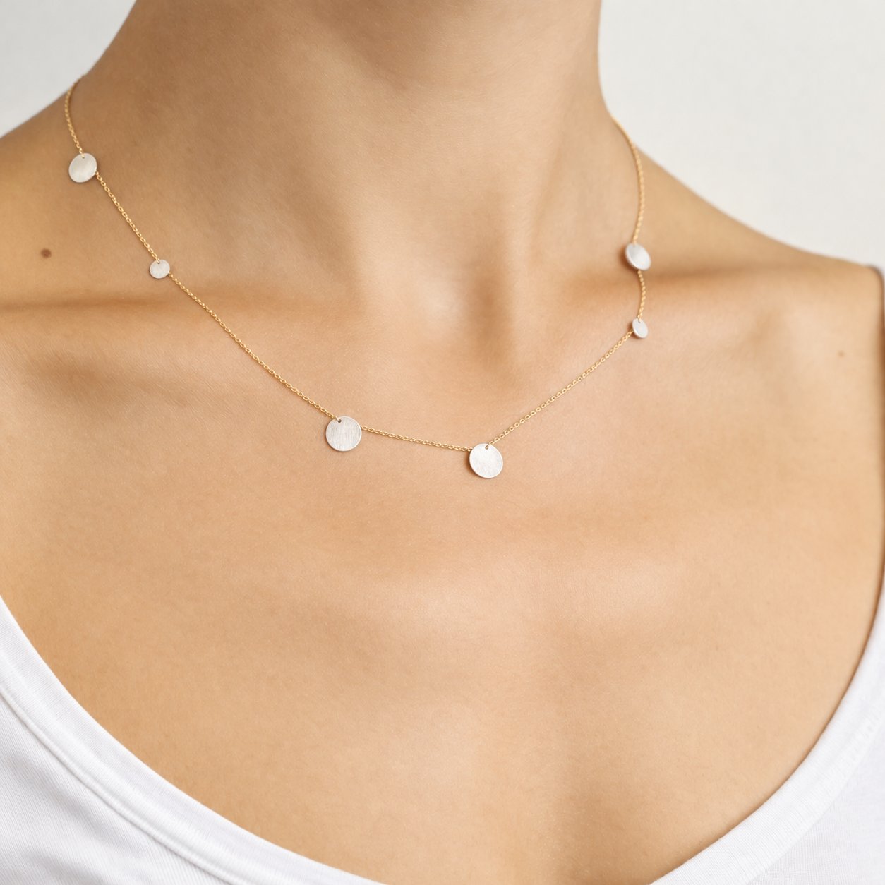 14k Gold + Sterling Silver ‘Confetti Strand’ Necklace