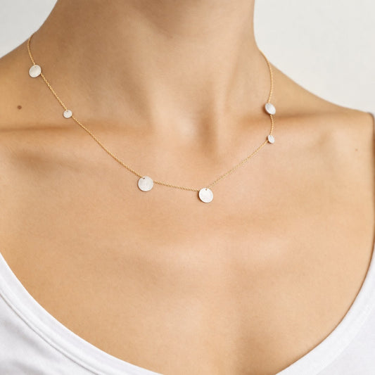 14k Gold + Sterling Silver ‘Confetti Strand’ Necklace