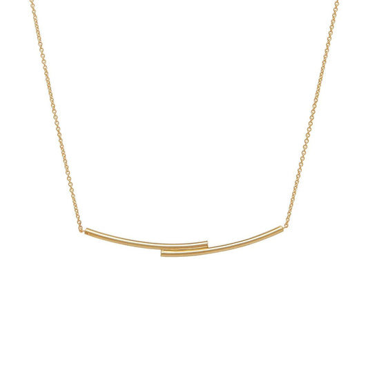14k Gold ‘Hug’ Bar Pendant Necklace