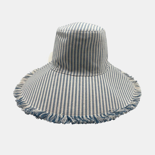 Canvas Packable Hat - Navy Stripe