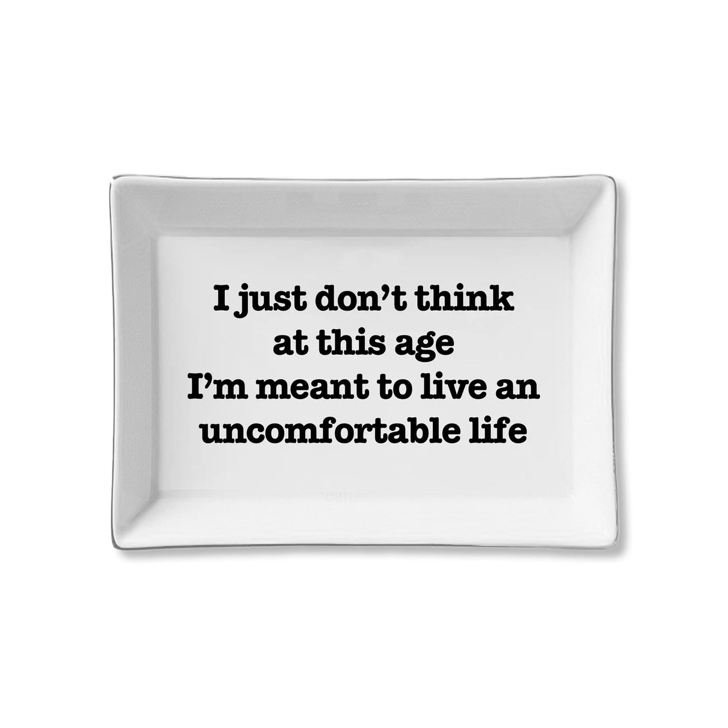 Ceramic Trinket Tray - Uncomfortable | White Lotus