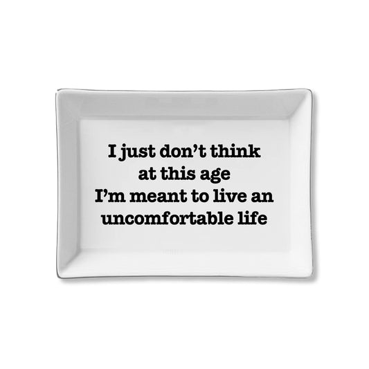 Ceramic Trinket Tray - Uncomfortable | White Lotus