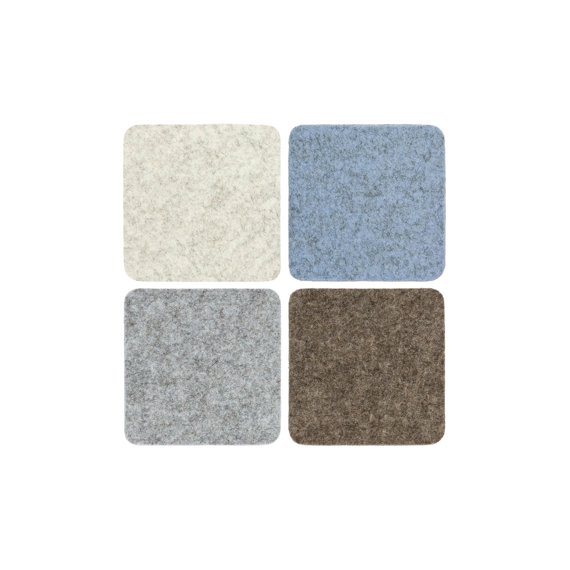 Bierfilzl Square Felt Coaster 4-pack (choose color) Cobblestone