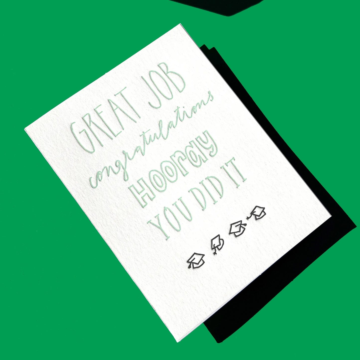 Congrats Graduate - Letterpress Graduation Card