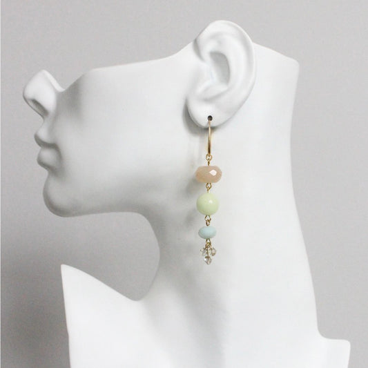 Jade + Glass Drop Earrings