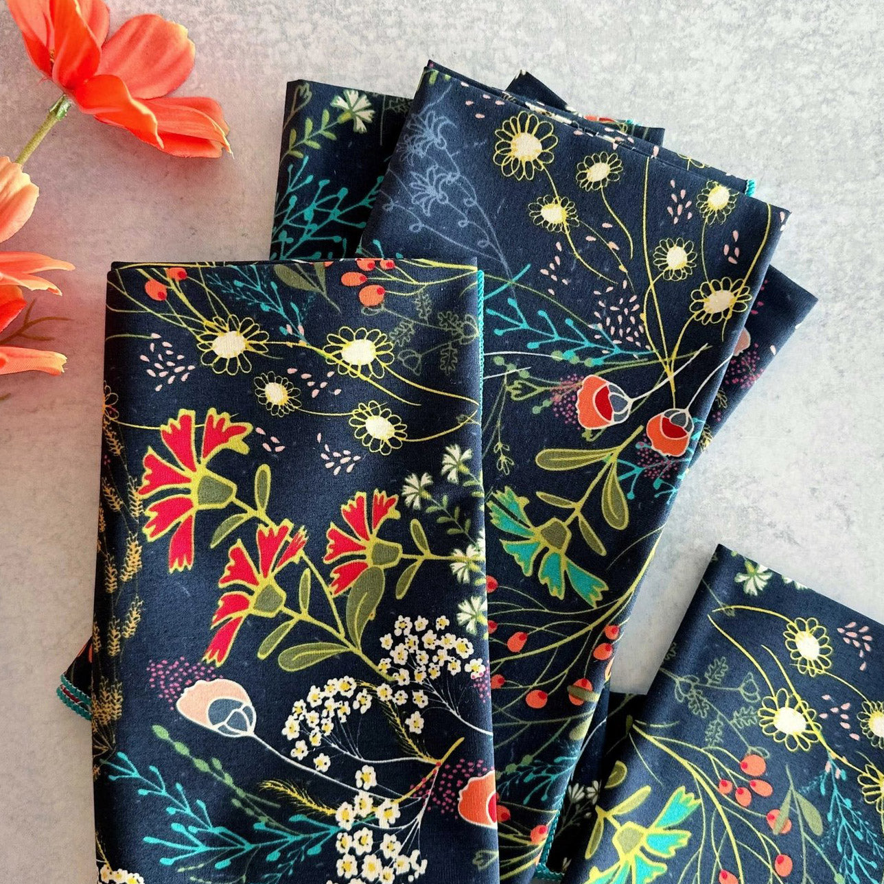Pretty Peacock Cloth Napkins (Set of 4)