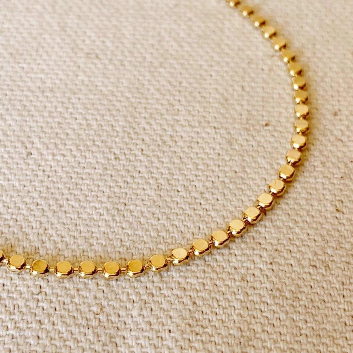 Flat Ball Chain Bracelet - Gold Fill