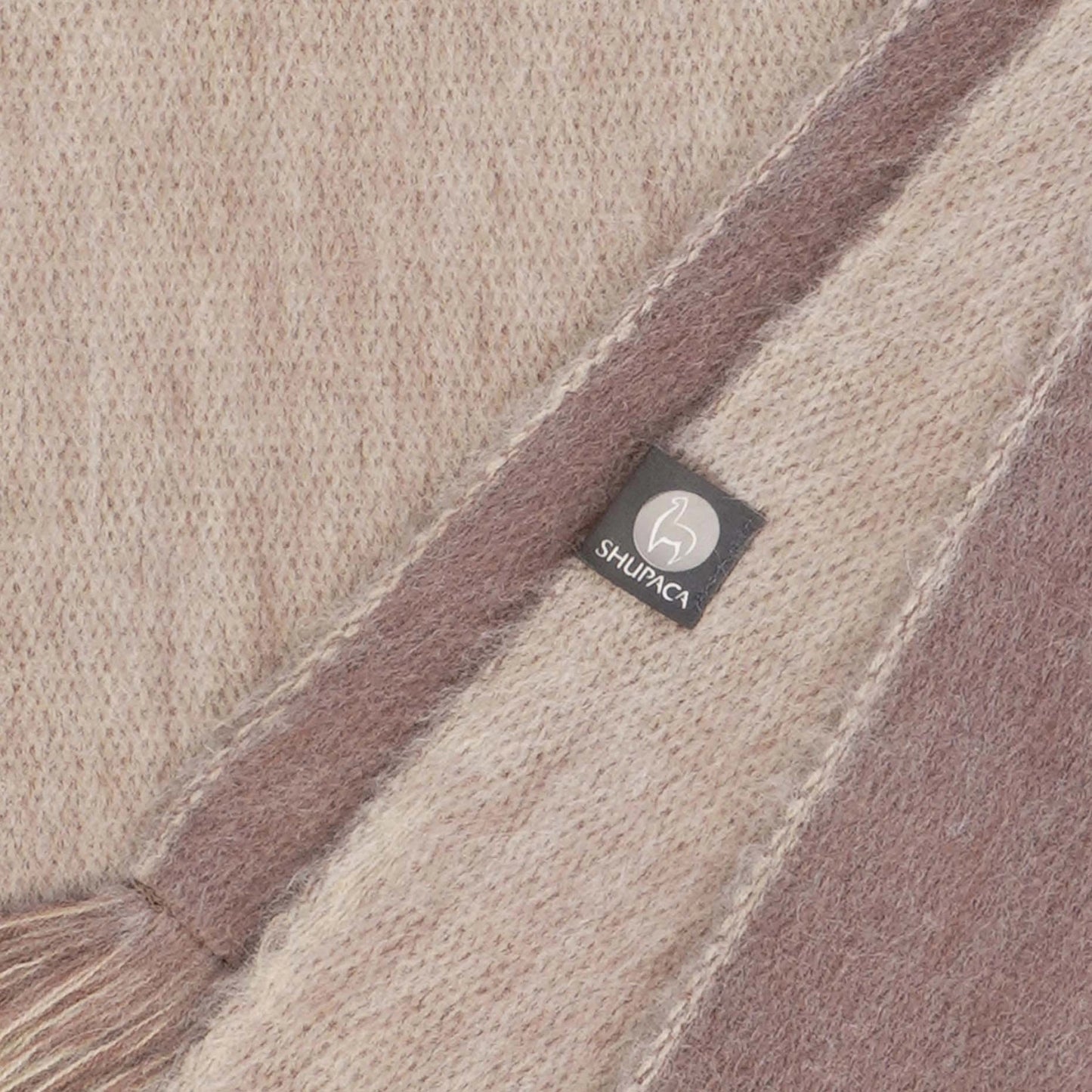 Double Sided Alpaca Throw - Chestnut