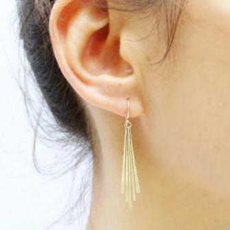 14k Gold 'Five Fringe' Drop Earrings