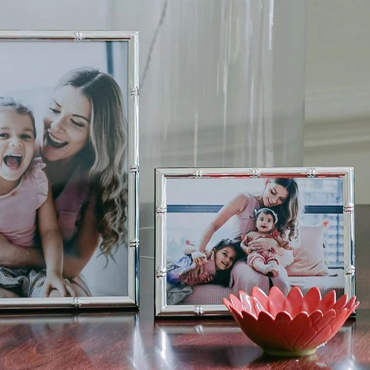 4x6 Silver Bamboo Picture Frame