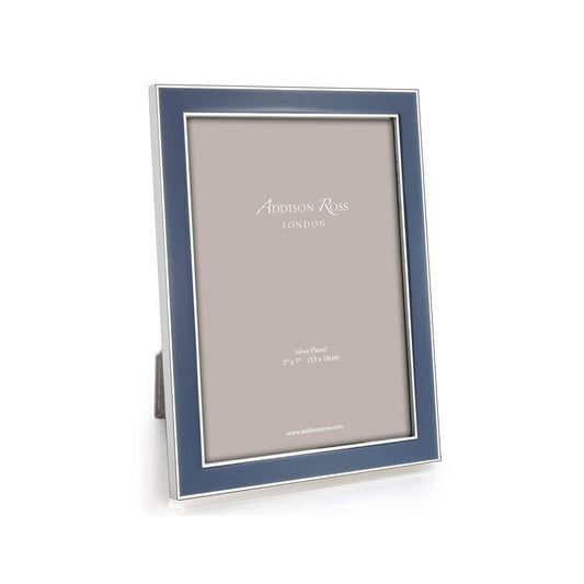 4x6 Enamel + Silver Picture Frame - Denim
