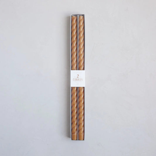 18-inch Fancy Spindle Taper Candles – Miel
