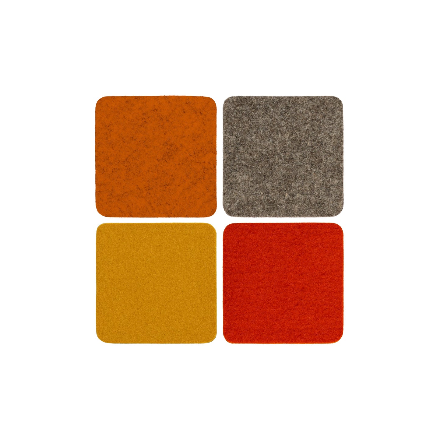 Bierfilzl Square Felt Coaster 4-pack (choose color) Flame
