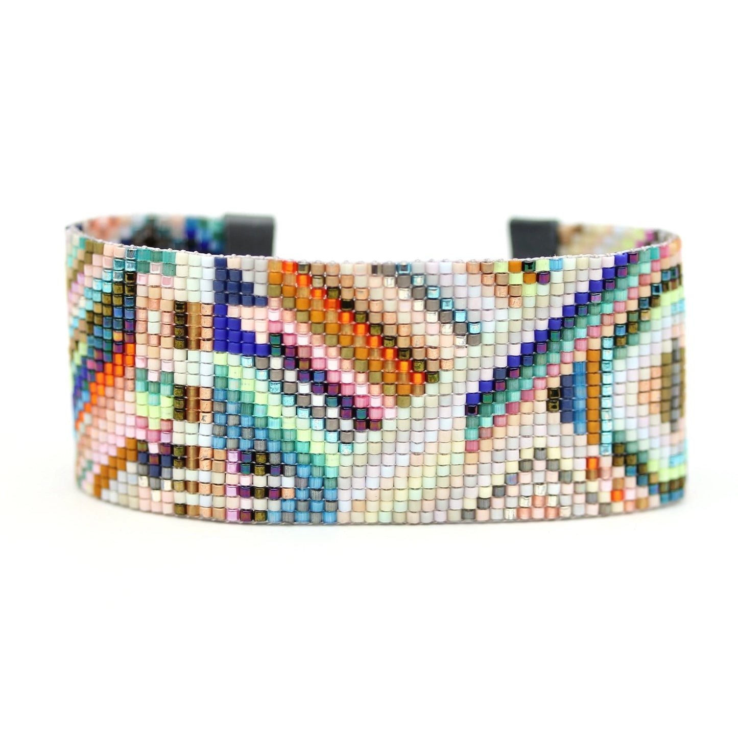 Flores Handwoven Beaded Cuff Bracelet