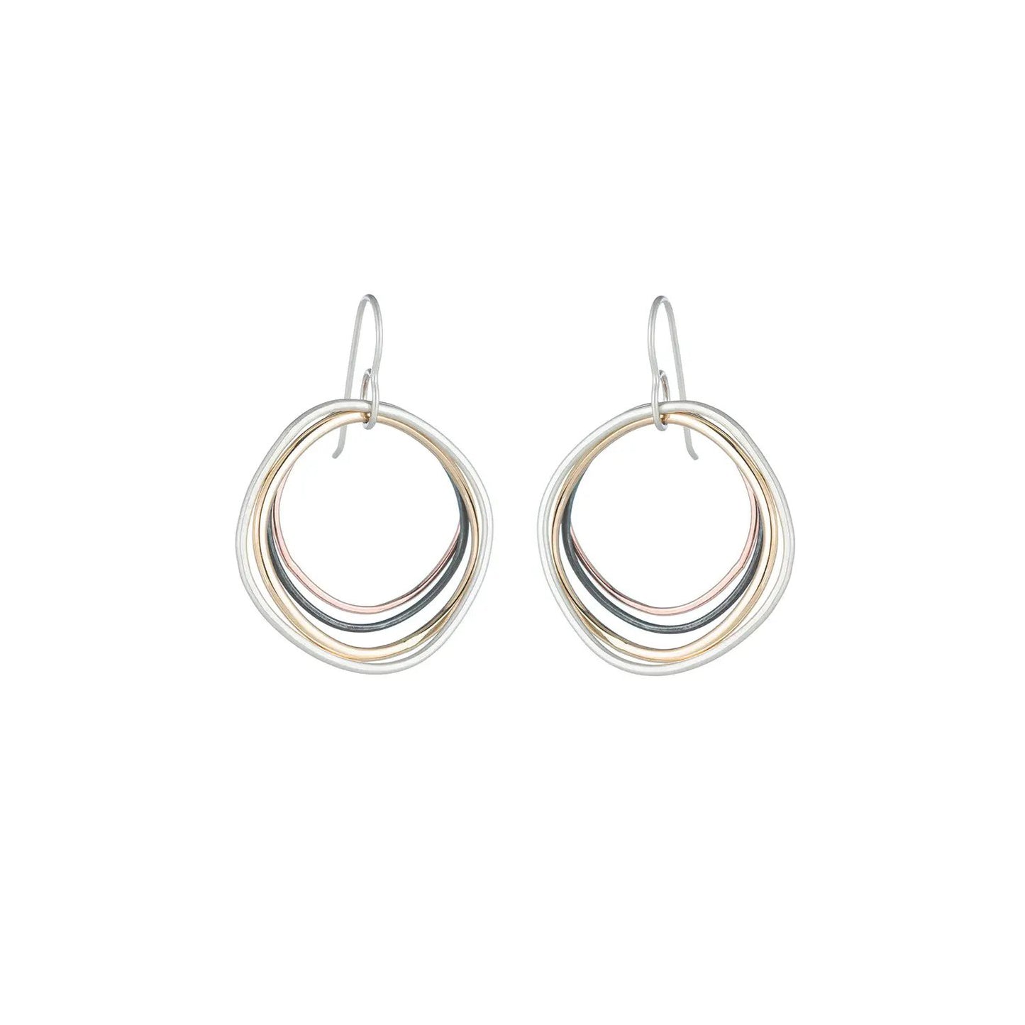 Quad-Tone Hoop Earrings