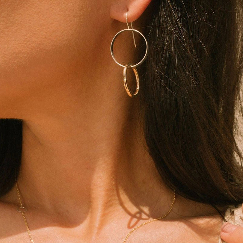 Silver + Gold Franklin Earrings